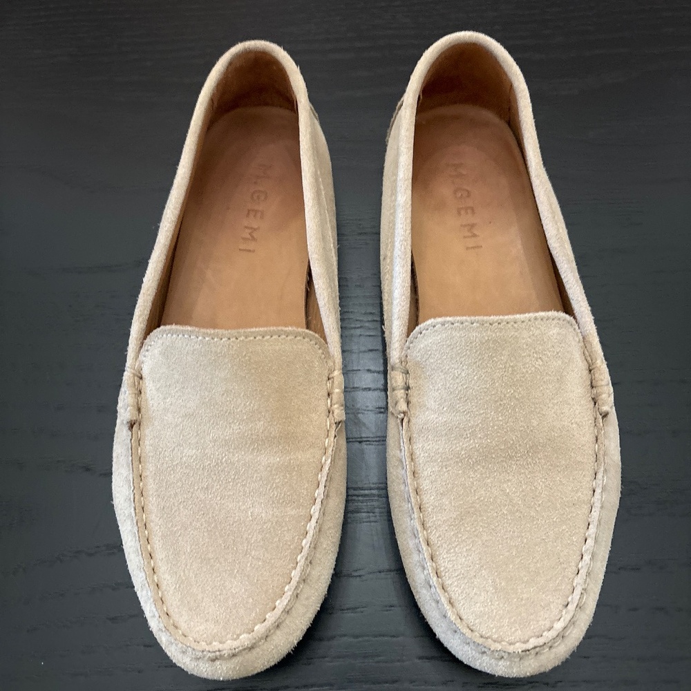 M. Gemi Women's Suede Moccasins in Light Beige